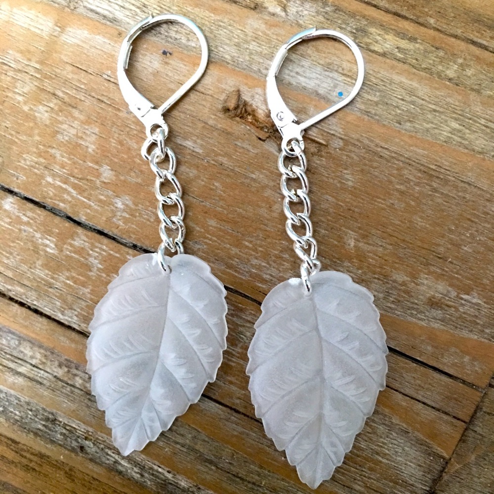 Leaf earrings with Sterling hardware
